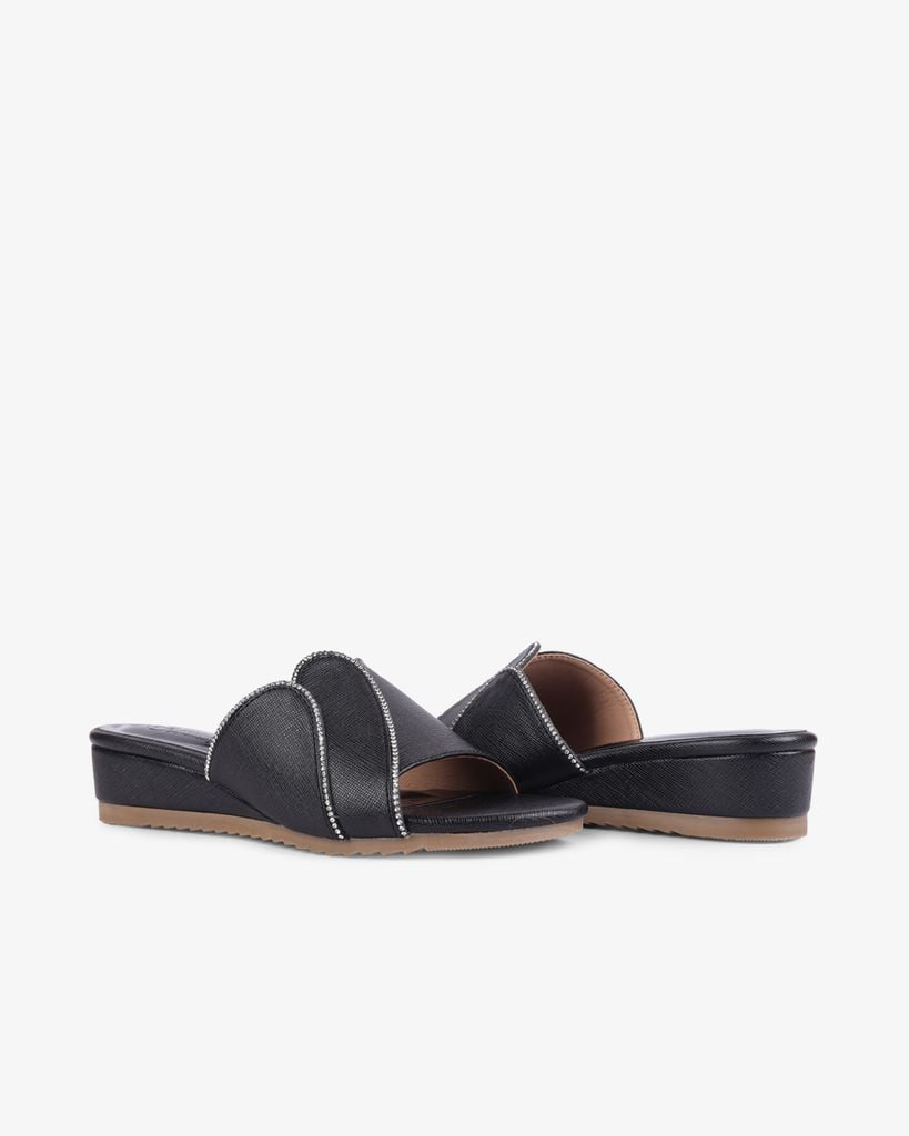 Dép Xuồng Hạnh Dung Quai Bản Họa Tiết Cách Điệu HD02228AB