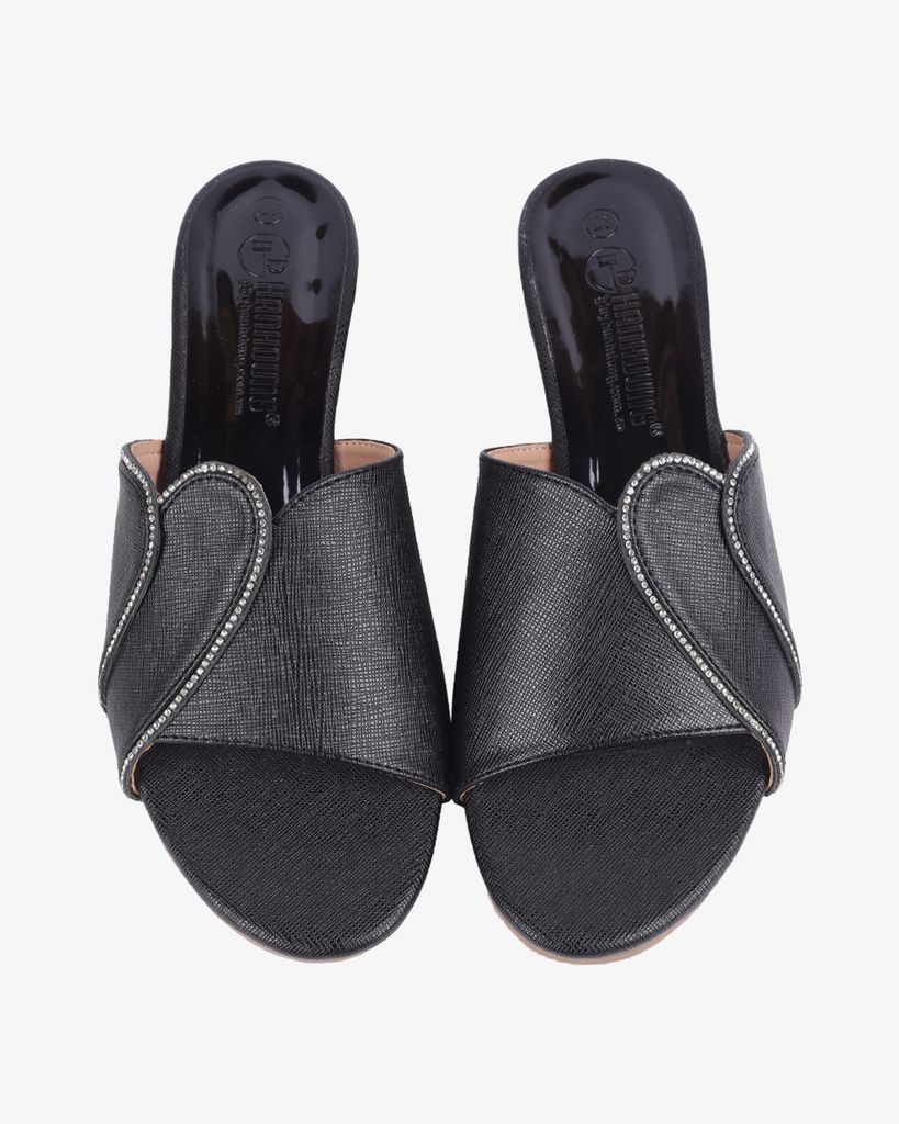 Dép Xuồng Hạnh Dung Quai Bản Họa Tiết Cách Điệu HD02228AB