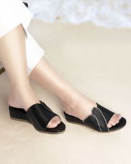 Dép Xuồng Hạnh Dung Quai Bản Họa Tiết Cách Điệu HD02228AB