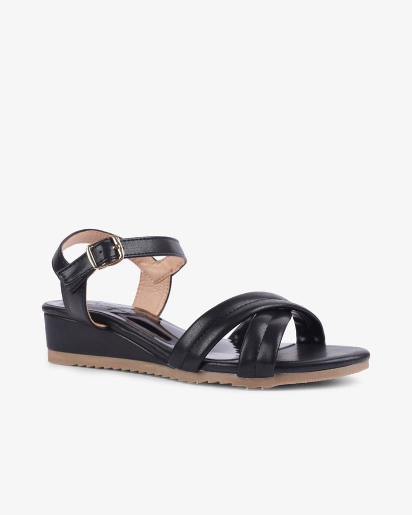 Sandal Xuồng Hạnh Dung Quai Đan Chéo Vân Mềm HD02229AB