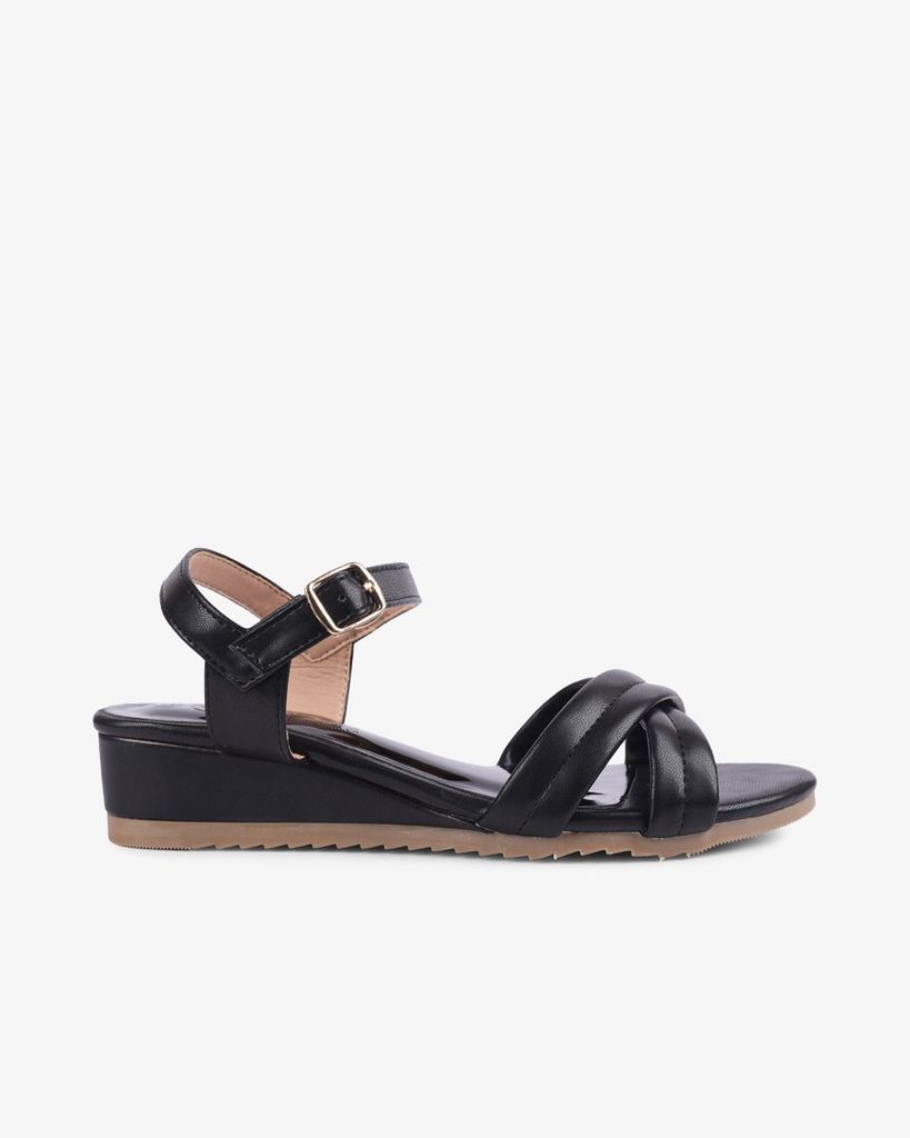 Sandal Xuồng Hạnh Dung Quai Đan Chéo Vân Mềm HD02229AB