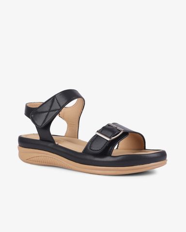 Sandal Đế Xuồng Hạnh Dung Quai Ngang Khóa Nịt HD02232AB