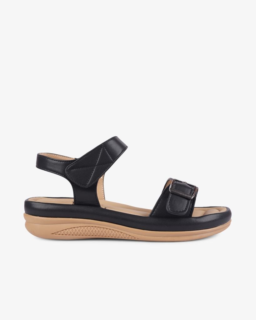 Sandal Đế Xuồng Hạnh Dung Quai Ngang Khóa Nịt HD02232AB