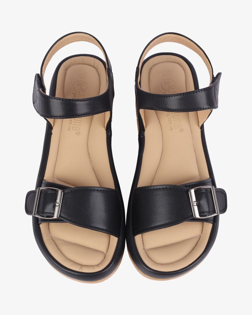 Sandal Đế Xuồng Hạnh Dung Quai Ngang Khóa Nịt HD02232AB
