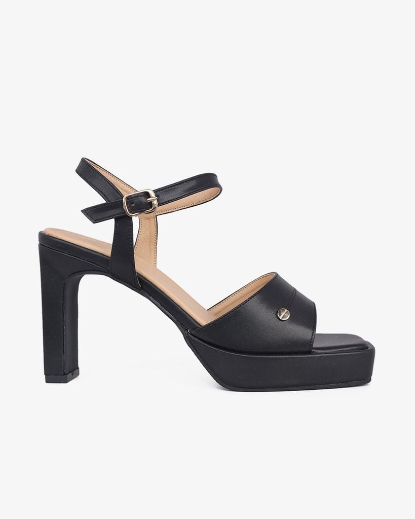 Sandal Cao Gót Hạnh Dung Quai Bản Nút Tán HD02233AB