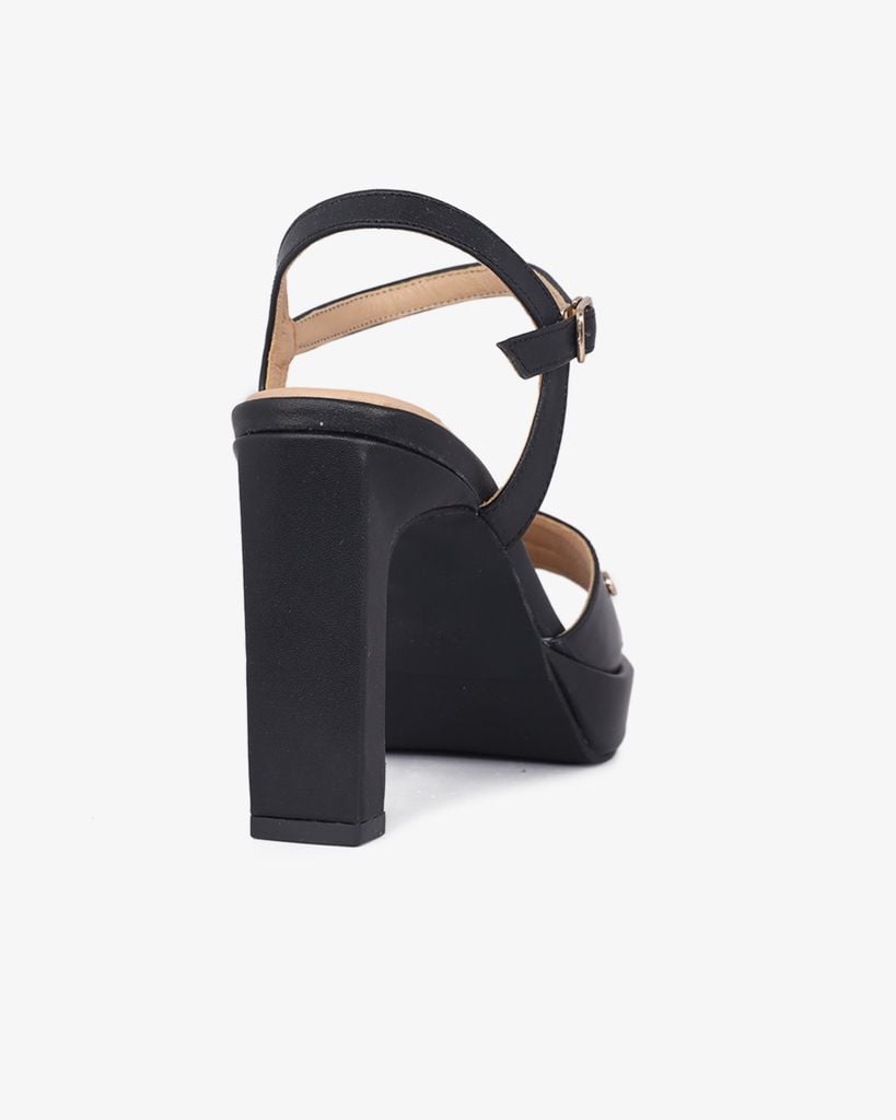 Sandal Cao Gót Hạnh Dung Quai Bản Nút Tán HD02233AB