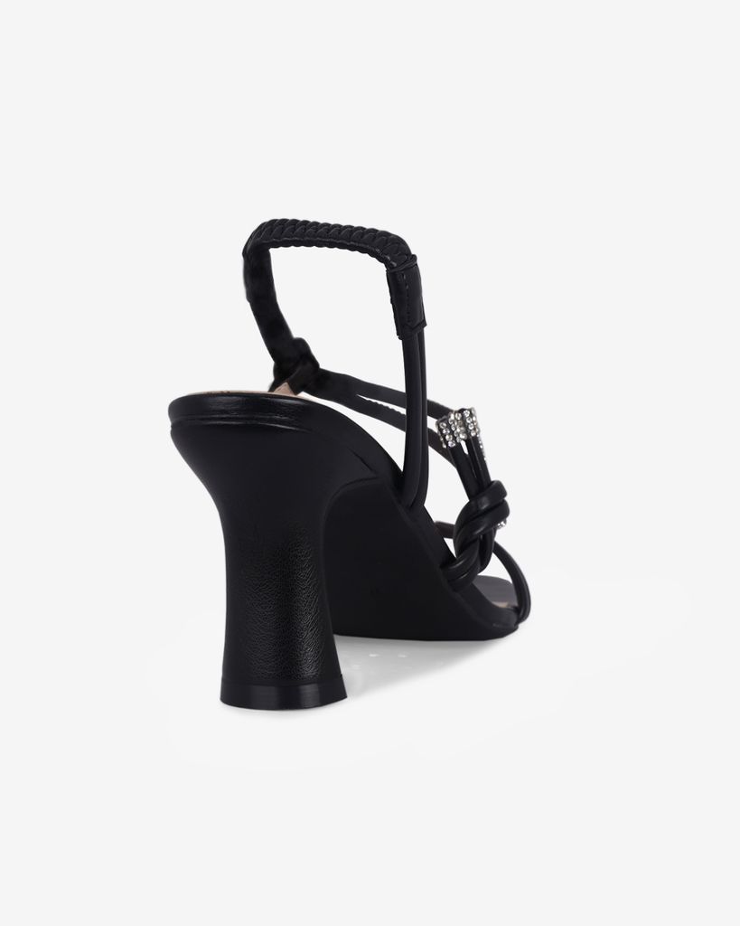 Sandal Cao Gót Hạnh Dung Quai Mảnh Đính Xoàn HD02239AB