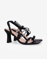 Sandal Cao Gót Hạnh Dung Quai Mảnh Đính Xoàn HD02239AB