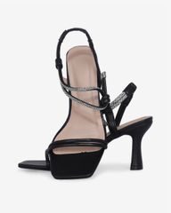 Sandal Cao Gót Hạnh Dung Quai Mảnh Đính Xoàn HD02239AB