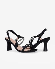 Sandal Cao Gót Hạnh Dung Quai Mảnh Đính Xoàn HD02239AB