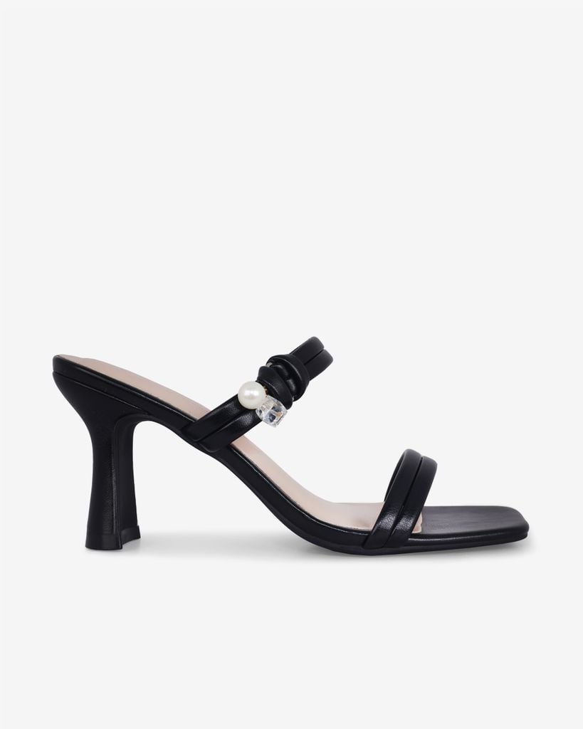 Dép Cao Gót Hạnh Dung Quai Nhị Ngọc Trai HD02240AB