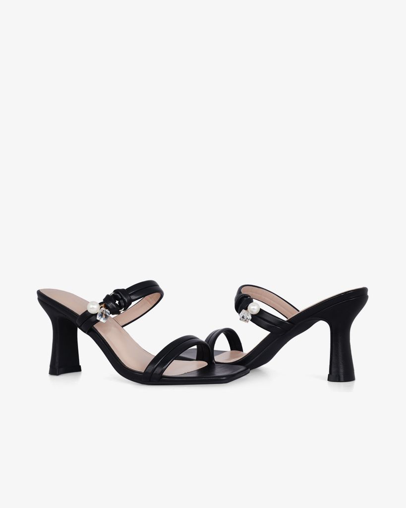 Dép Cao Gót Hạnh Dung Quai Nhị Ngọc Trai HD02240AB