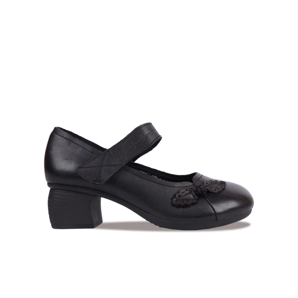 Giày Cao Gót Albee Đế Vuông Da Mềm HD0230TQ