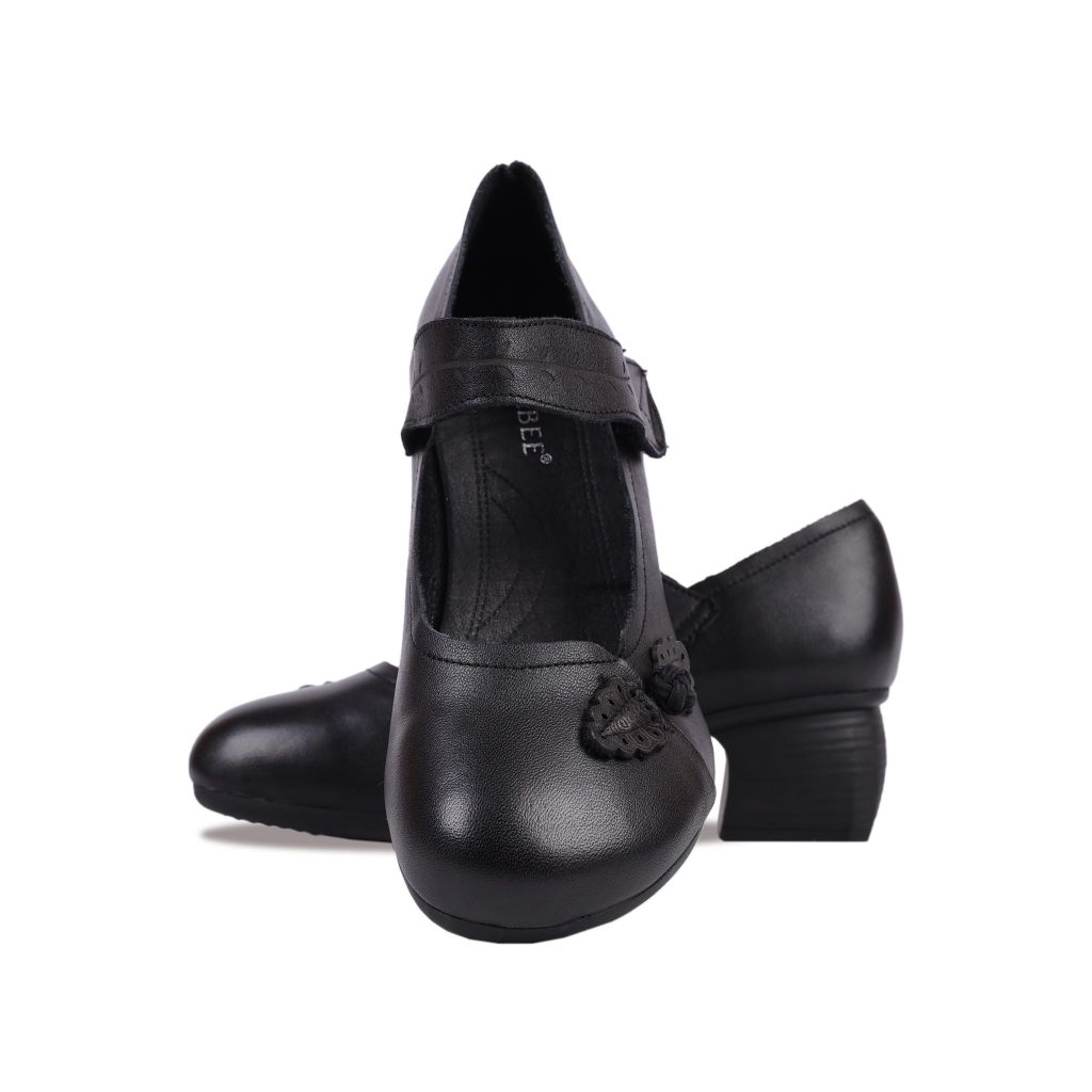 Giày Cao Gót Albee Đế Vuông Da Mềm HD0230TQ