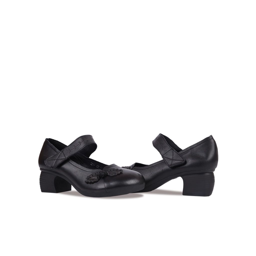 Giày Cao Gót Albee Đế Vuông Da Mềm HD0230TQ