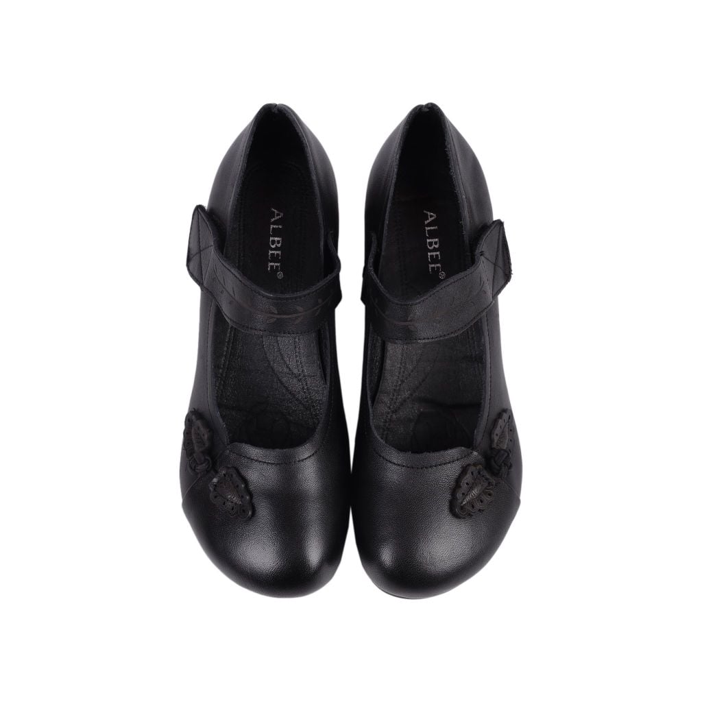 Giày Cao Gót Albee Đế Vuông Da Mềm HD0230TQ