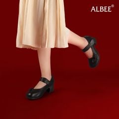 Giày Cao Gót Albee Đế Vuông Da Mềm HD0230TQ