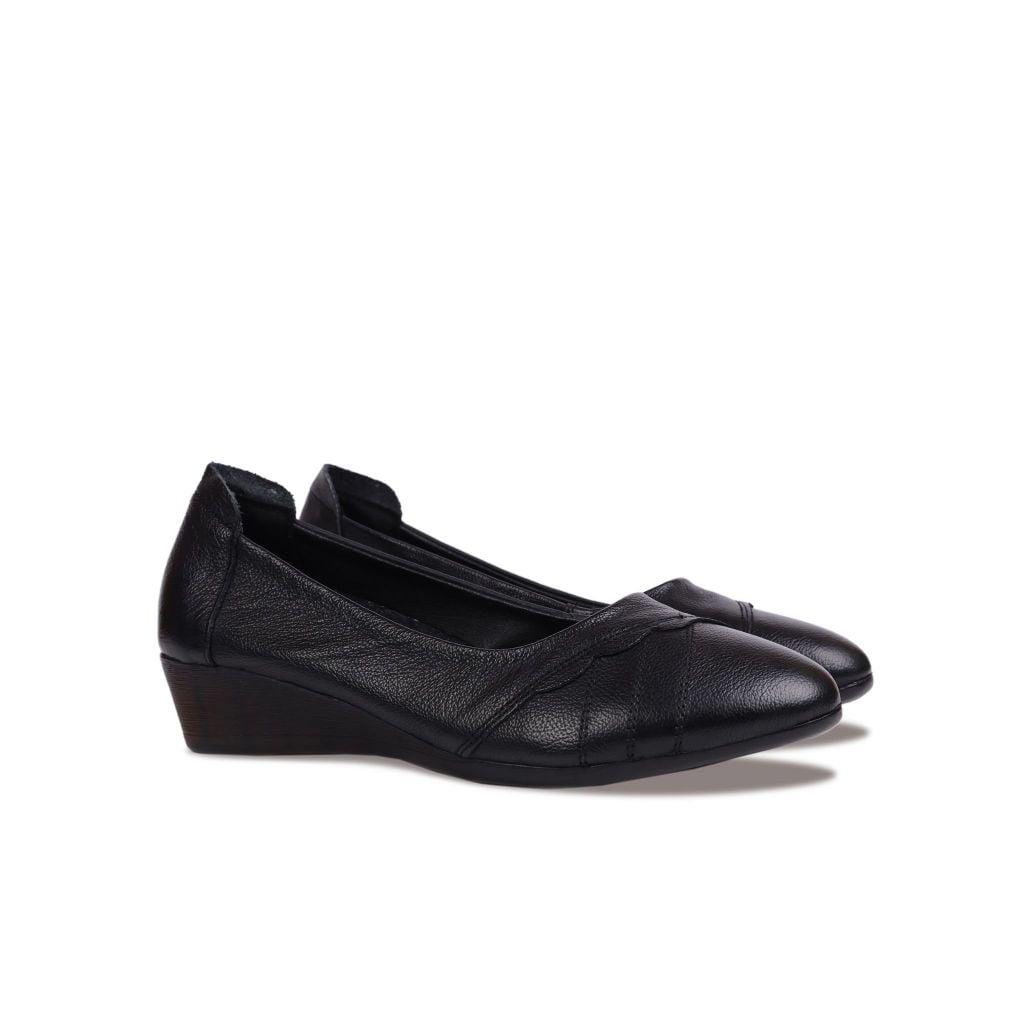 Giày Đế Xuồng Albee Bít Mũi Phối Cách Điệu HD0237TQ