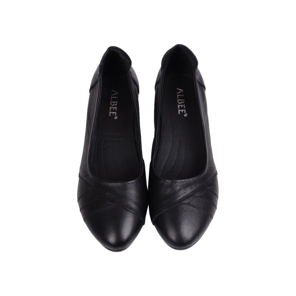 Giày Đế Xuồng Albee Bít Mũi Phối Cách Điệu HD0237TQ