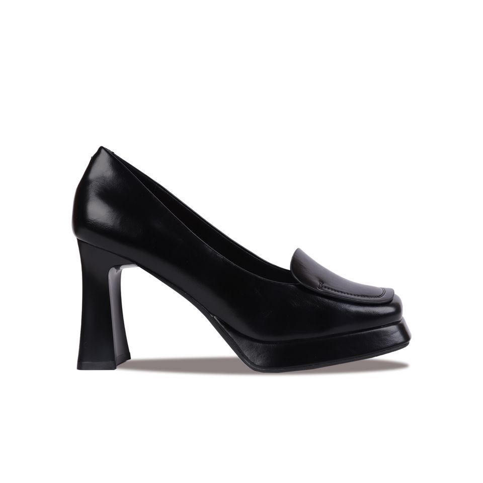 Giày Cao Gót Albee Đế Vuông Mũi Trơn Viền HD0253TQ