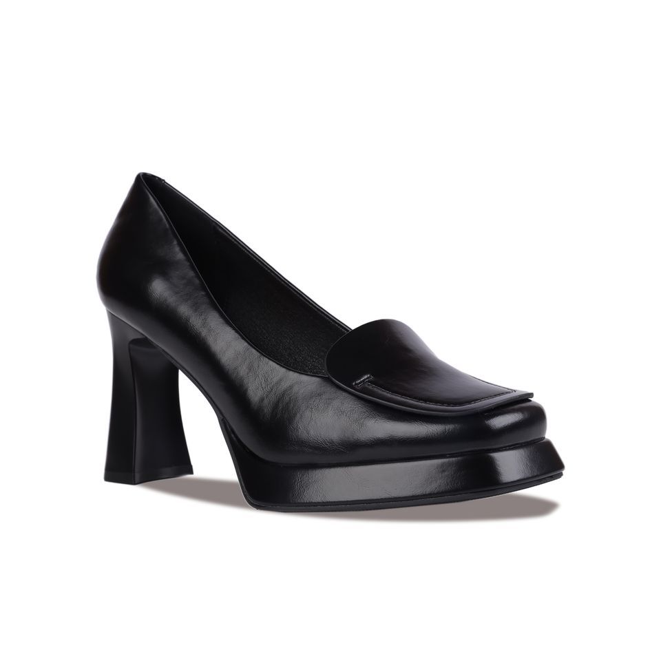 Giày Cao Gót Albee Đế Vuông Mũi Trơn Viền HD0253TQ