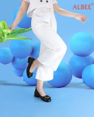 Giày Búp Bê Albee Nơ Luồn Khóa Tròn HD0260TQ