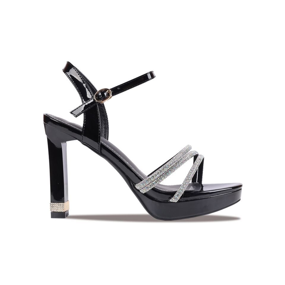 Sandal Cao Gót Albee Quai Mảnh Kim Sa HD0261TQ