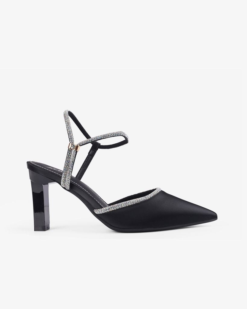 Sandal Cao Gót Albee Mũi Nhọn Phối Hậu Xoàn HD0268TQ