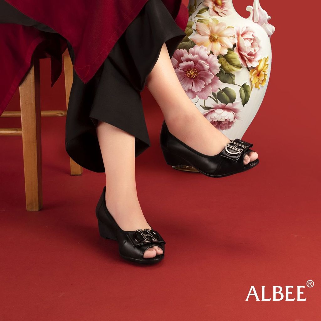 Giày Hở Mũi Albee Nơ Khóa Chữ H HD0270TQ
