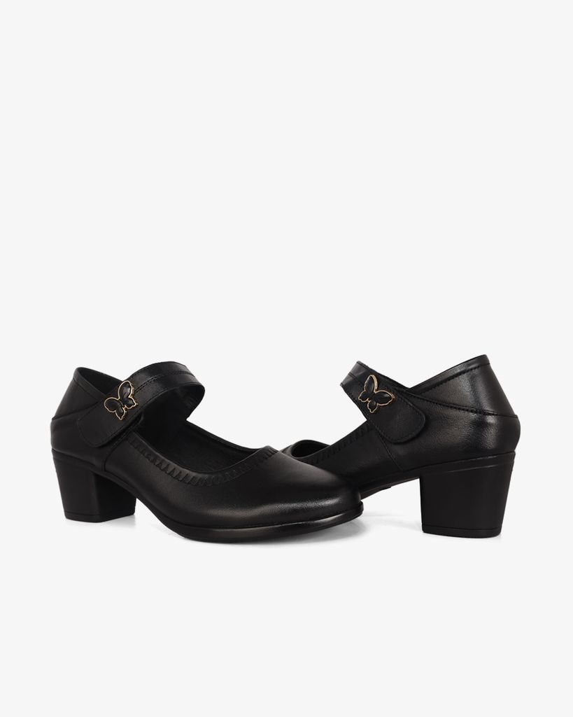 Giày Cao Gót Albee Trơn Hậu Khóa Bướm HD0278TQ