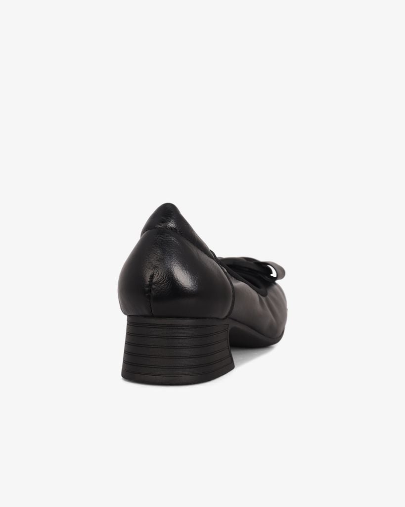 Giày Cao Gót Albee Mũi Vuông Phối Da Bóng HD0279TQ