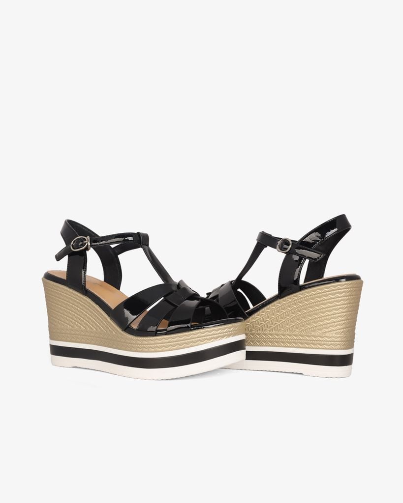 Sandal Đế Xuồng Albee Quai Luồng Nối T-Strap HD0289TQ
