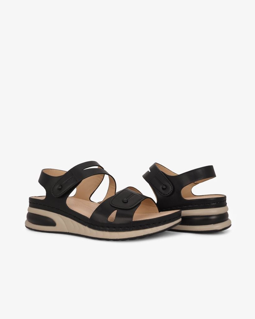 Sandal Đế Xuồng Hạnh Dung Bản Ngang Khoét Chỉ HD0302AC