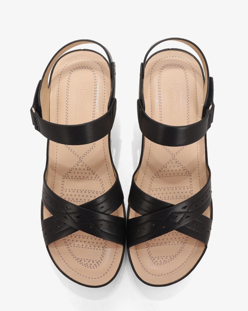 Sandal Đế Xuồng Hạnh Dung Quai Chéo Laser  HD0309AC