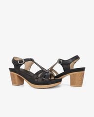 Sandal Cao Gót Hạnh Dung Quai Ngang Khoét Nối T-Strap HD0313AC