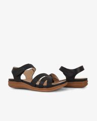 Sandal Đế Xuồng Hạnh Dung Quai Chéo Sọc Vân HD0315AC