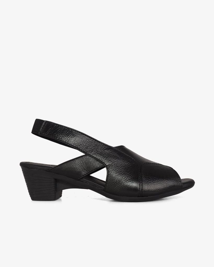 Sandal Cao Gót Hạnh Dung Quai Lớn Hậu Thun HD041014AD