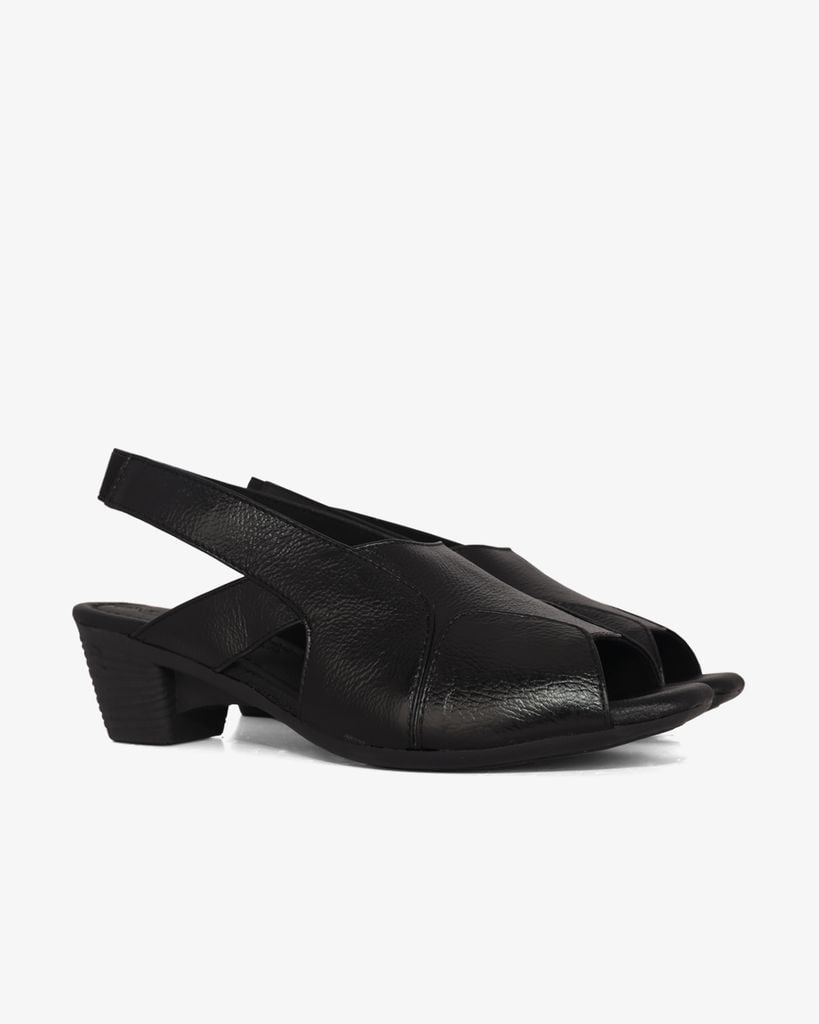 Sandal Cao Gót Hạnh Dung Quai Lớn Hậu Thun HD041014AD