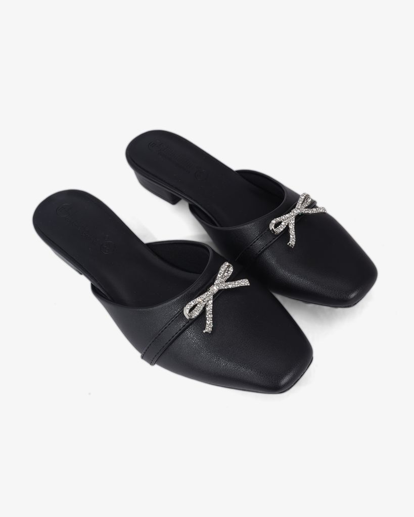 Dép Bít Mũi Hạnh Dung Khóa Nơ Xoàn HD041023AD