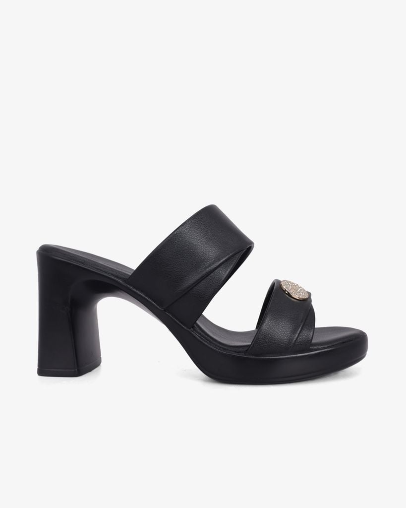 Dép Cao Gót Hạnh Dung Hai Quai Ngang Khóa Miu HD041024AD