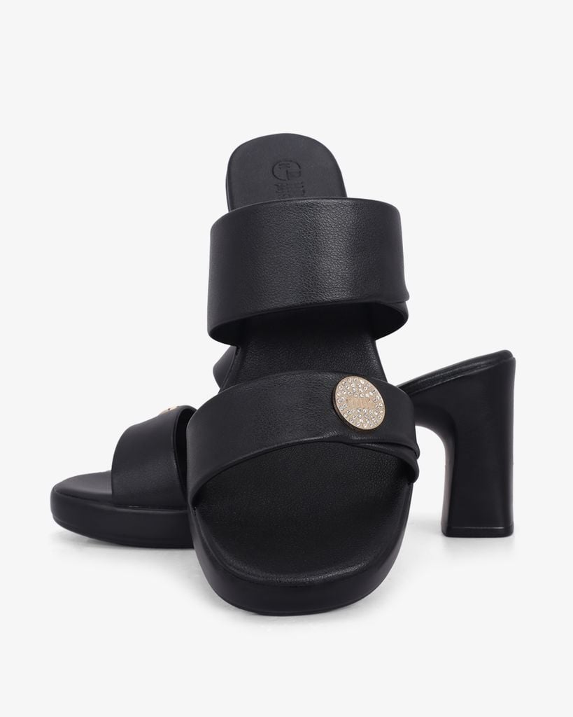 Dép Cao Gót Hạnh Dung Hai Quai Ngang Khóa Miu HD041024AD