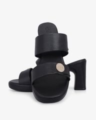 Dép Cao Gót Hạnh Dung Hai Quai Ngang Khóa Miu HD041024AD