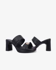 Dép Cao Gót Hạnh Dung Hai Quai Ngang Khóa Miu HD041024AD