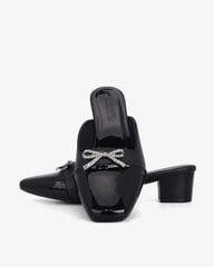 Dép Bít Mũi Hạnh Dung Khóa Nơ Xoàn Bóng HD041025AD