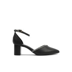 Sandal Cao Gót Hạnh Dung Mũi Nhọn Đính Đá Bít Hậu HD04633AD