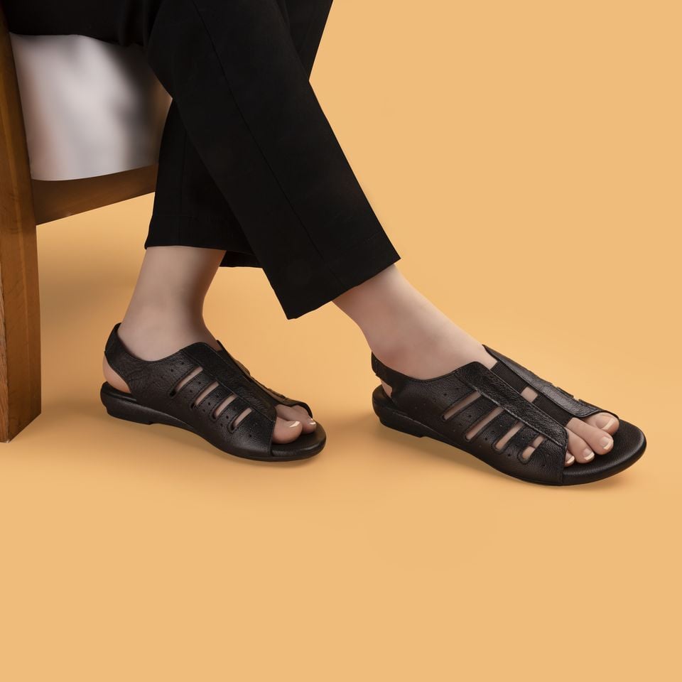 Sandal Xuồng Hanh Dung Bản Khoét Hậu Thun HD04662AD