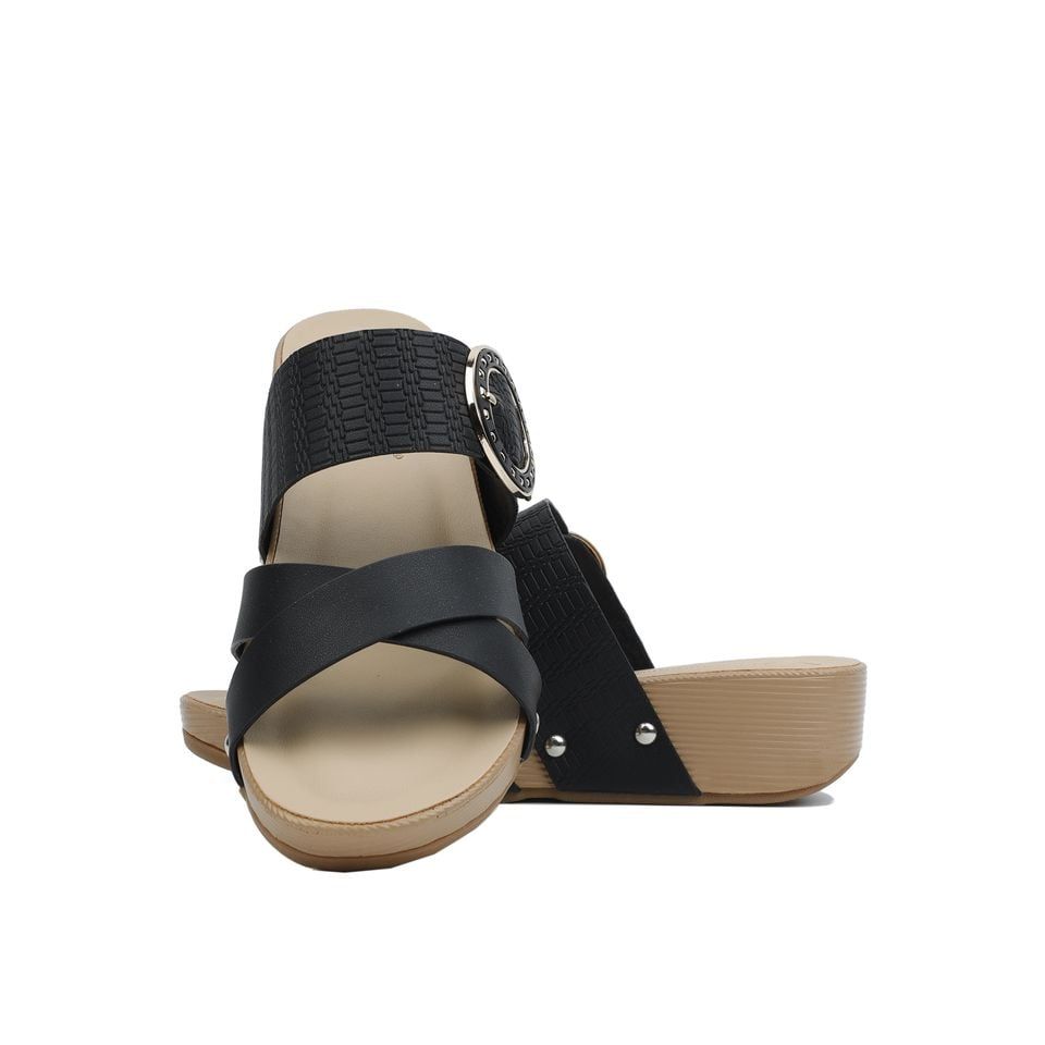 Dép Xuồng Hạnh Dung Bản Chéo Khóa Tròn HD04681AD