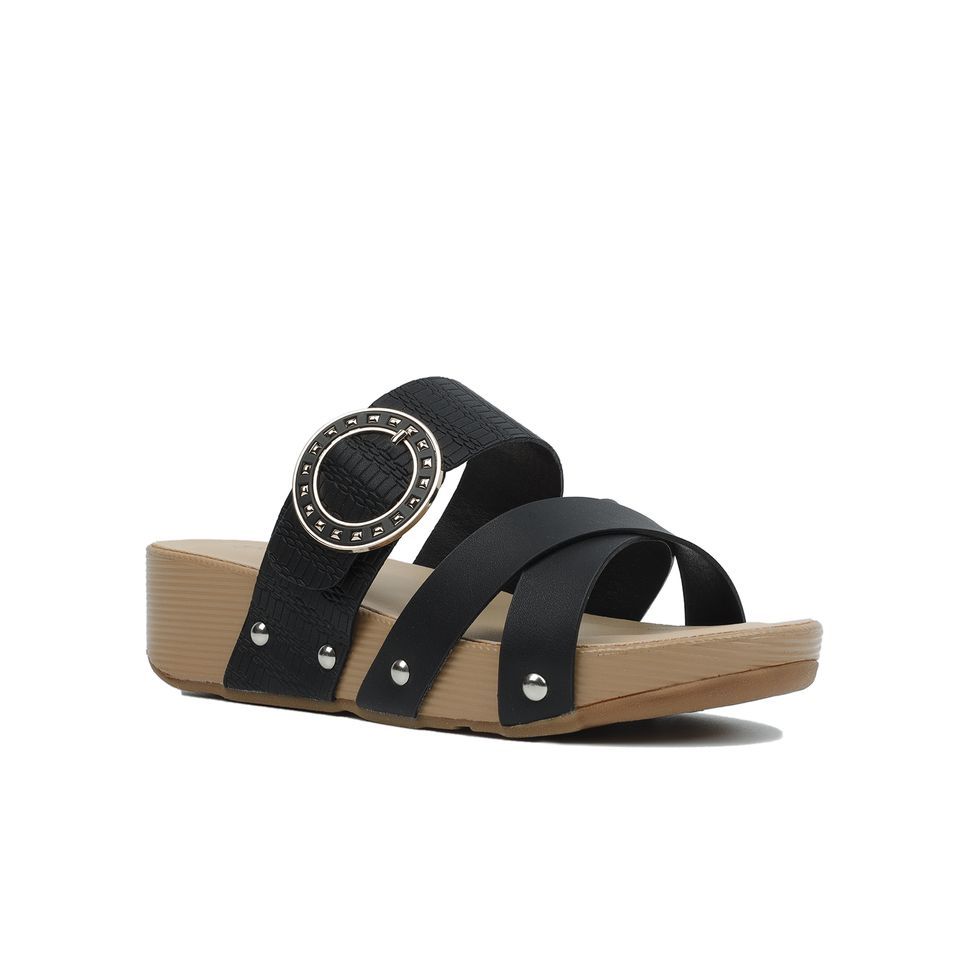 Dép Xuồng Hạnh Dung Bản Chéo Khóa Tròn HD04681AD