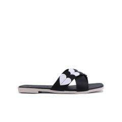 Dép Xẹp Hạnh Dung Quai Chéo Phối Tim HD04782AD