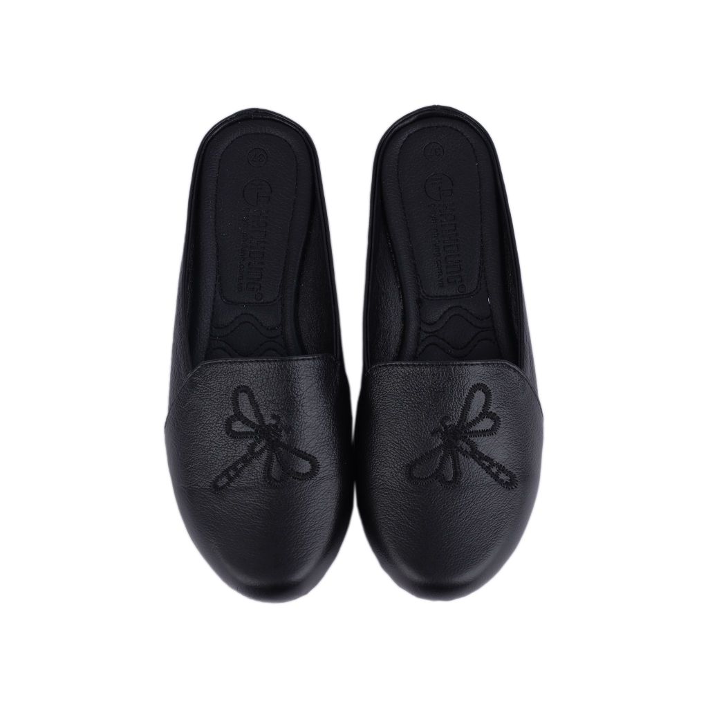 Dép Bít Mũi Hạnh Dung Thêu Chuồn Chuồn HD04786AD